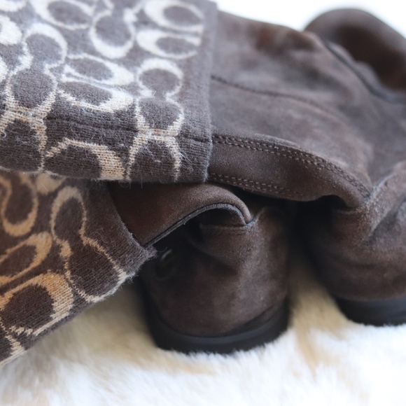 Coach | C signature wool & suede winter boots EUC - Picture 3 of 8